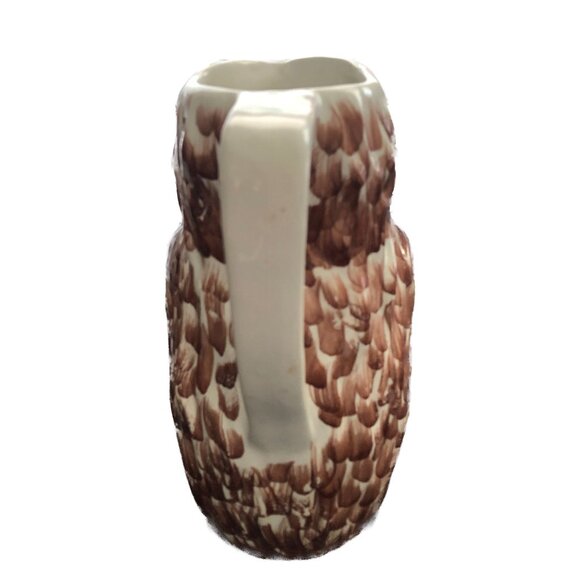 Owl Pitcher with Handle Unidentifiable Stamp Handwritten 33/215 Italy Vintage - Picture 3 of 9